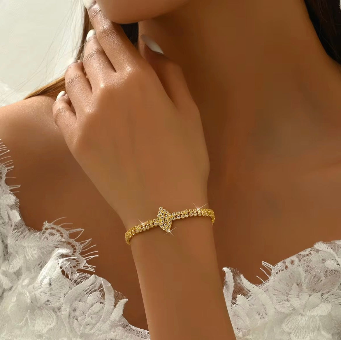 Parure Cléopâtre en 4 Pièces Collier - Bague - Bracelet - Boucle d’oreilles