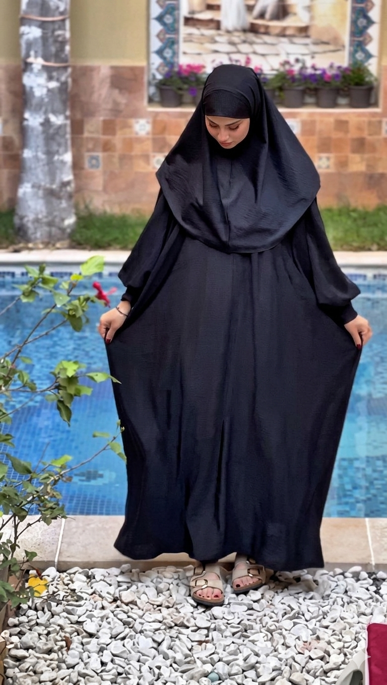يبوركيني شرعي روب + سروال + إسدال