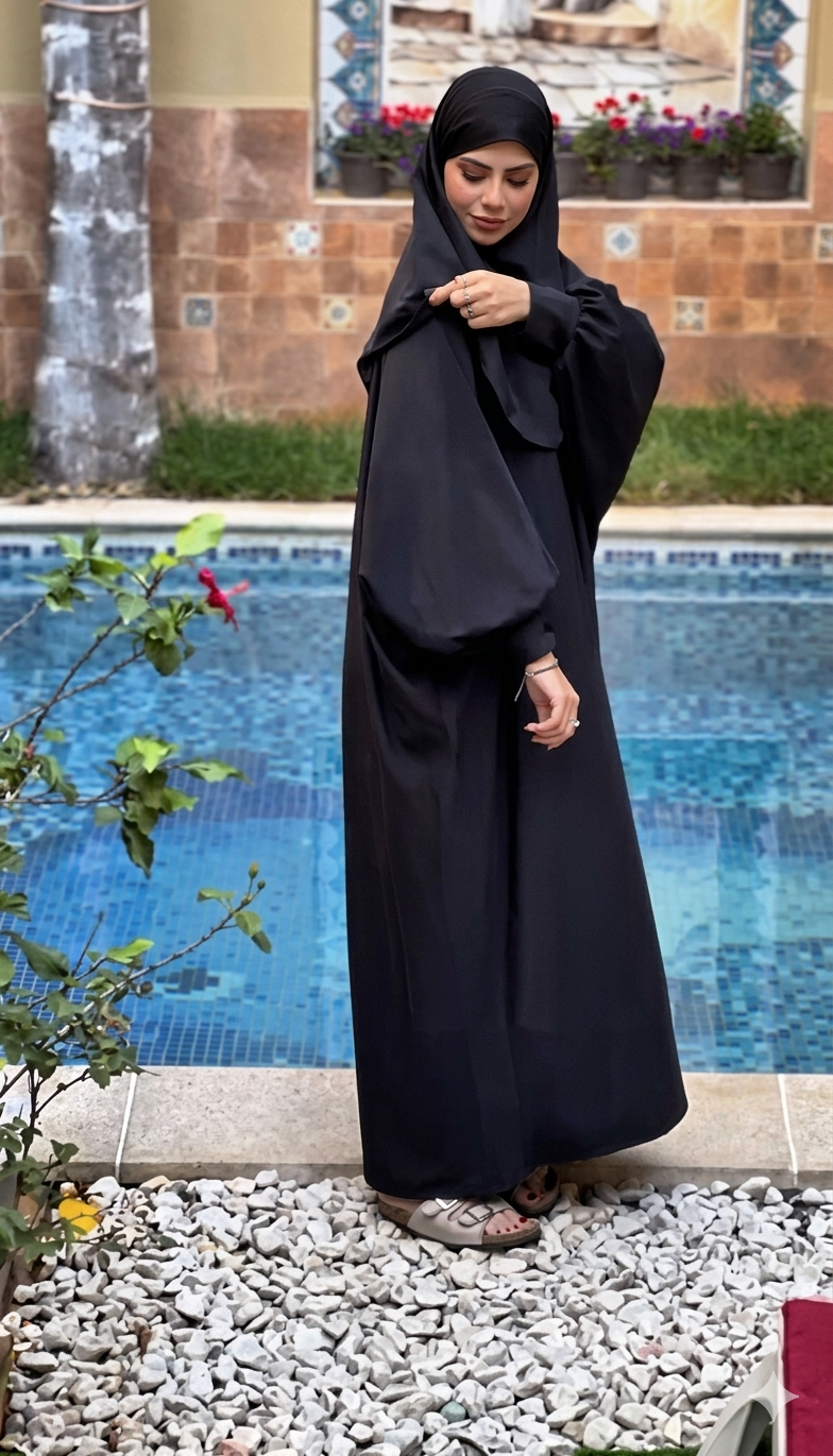 يبوركيني شرعي روب + سروال + إسدال